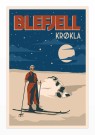 Blefjell , krøkla , dame ved varde  thumbnail