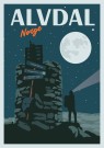 Alvdal , Varde storfjellet , natt, Etikett thumbnail