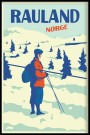 Rauland , mann på ski i vadmels knickers  thumbnail