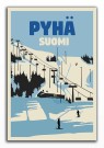PYHA, SUOMI , THE SKI SLOPES, RETRO POSTER  thumbnail