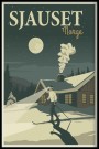 Sjauset , hytta og skitur , retro hytteposter , hytteplakat , skiplakat  thumbnail