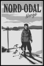 Nord-odal , mann på ski og hund thumbnail