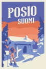 POSIO SUOMI , WOMAN IN FRONT OF SMOW COVERED BUILDING, RETRO POSTER  thumbnail