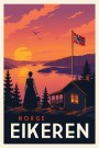 Eikeren , RETRO HYTTEPOSTER , HYTTEPLAKAT  thumbnail