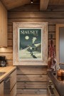 Sjauset , hytta og skitur , retro hytteposter , hytteplakat , skiplakat  thumbnail