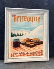 Vintage ramme , 41x49 cm , lerret på blindramme, Ekte hyttevafler  thumbnail