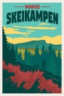 Skeikampen , fottur i fjellsiden , sommer  thumbnail