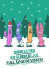 Ønsker deg en gledelig jul, full av gode vibber Etikett.  thumbnail