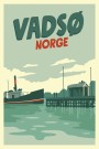 Vadsø 1918 , hurtigruta legger til kai, Hyttekopp thumbnail