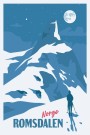 Romsdalen , Romsdalshorn fra Kammen , mann på ski, Hyttekopp thumbnail