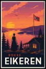 Eikeren , RETRO HYTTEPOSTER , HYTTEPLAKAT  thumbnail