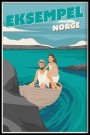 PAR I BÅT  , PERSONLIG KYSTPOSTER , VELG DIN EGEN OVERSKRIFT thumbnail