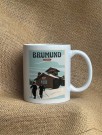 Brumund . brannvakthytta , to skigåere, Hyttekopp thumbnail