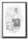 karaffel og drink , maleriprint  thumbnail