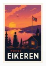 Eikeren , RETRO HYTTEPOSTER , HYTTEPLAKAT  thumbnail