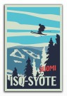 ISO_SYOTE , SUOMI , SKIER JUMPING IN FRON OF SLOPES, RETRO POSTER    thumbnail