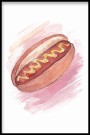pølse i brød maleriprint thumbnail