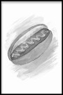 pølse i brød maleriprint thumbnail