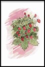 Markjordbær maleriprint thumbnail