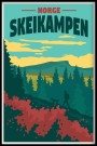 Skeikampen , fottur i fjellsiden , sommer  thumbnail