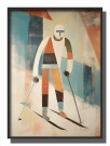 Artsy kubisme skiplakat , person på ski    thumbnail