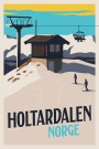 Holtardalen dagtid, blå og gul himmel, Hyttekopp thumbnail