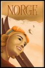 Dame med ski på skulder , norge , 50s edition thumbnail