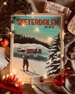 SÆTERDALEN , MANN PÅ SKI FORAN SETRA thumbnail