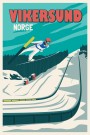 Vikersund, hoppbakken med skihopper  thumbnail