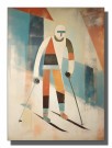 Artsy kubisme skiplakat , person på ski    thumbnail