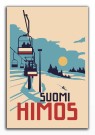 Himos , suomi , ski lift and slopes,  RETRO POSTER    thumbnail