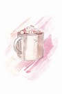kopp med kakao maleriprint thumbnail