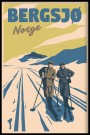 Bergsjø , to menn på ski i løypa  thumbnail