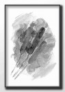 grillpølse på pinne over bål , Maleriprint thumbnail