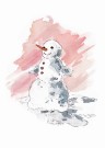 snømann, maleriprint thumbnail