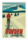 Hovden , Hovdenuten , skigåer foran hovdenuten  thumbnail