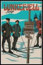 Lunkefjell , tre skigåere ved løypeskilt thumbnail
