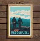 Vegglifjell, turgåere på Fjellet , sommer  thumbnail