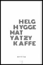 Hytta poster med valgfri farge på bakgrunn thumbnail