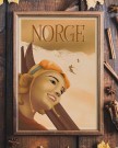 Dame med ski på skulder , norge , 50s edition thumbnail