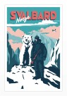 Svalbard , mann med isbjørn  thumbnail