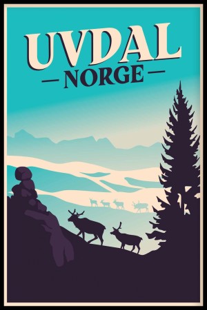 UVDAL RETROPOSTER TURKIS/BLÅ