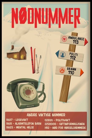 Nødnummer - retro 