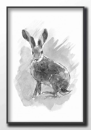 Hare , maleriprint  