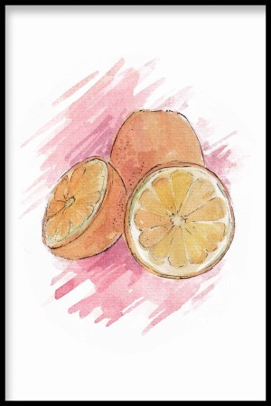Appelsin, maleriprint