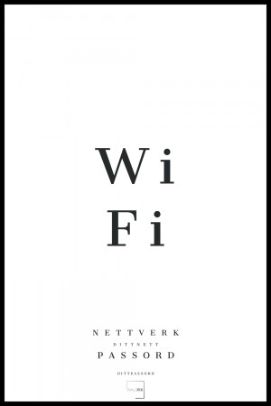 WI-FI PASSORDPOSTER