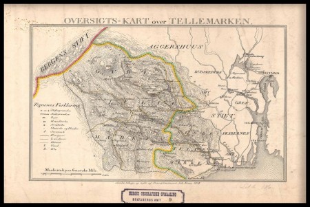 Oversigtskart over Tellemarken 1838 ( TELEMARK)