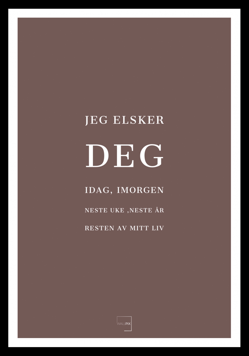 Red maple , hvit kant og skrift